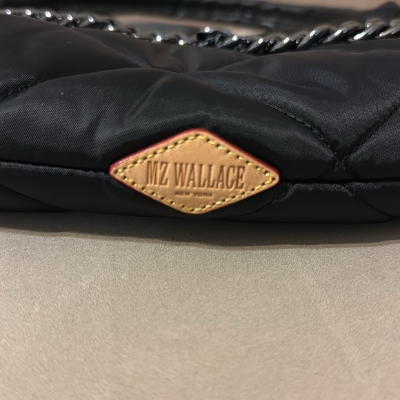 MZ Wallace Small Quilted Bowery Shoulder Bag-Black, EUC - Picture 3 of 12